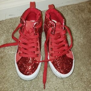 Sequin hightop little girl shoes